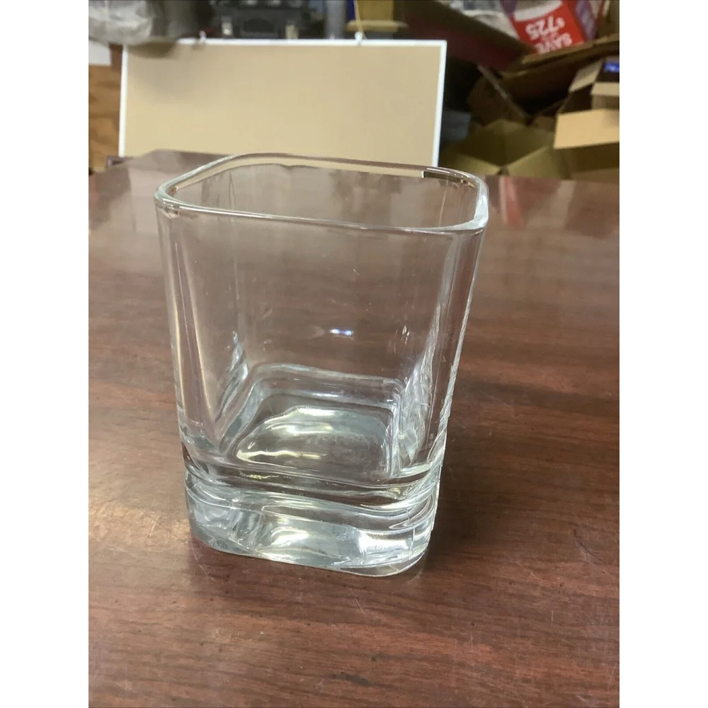 Crown Royal Vintage Square Highball Cocktail Drinking Glass Year 2000